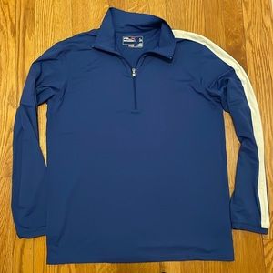 RLX Ralph Lauren Blue and White Men's Shirt